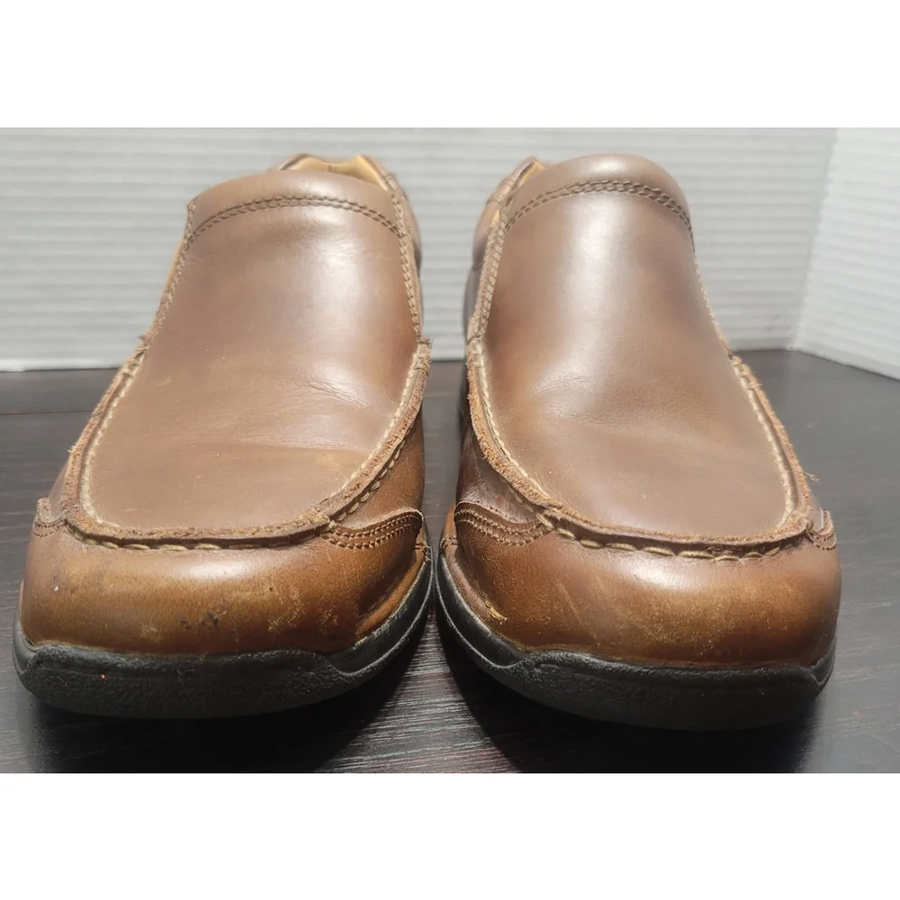 Men’s Johnston & Murphy Shuler Moc Slip On shoes 10.5 M Brown Leather